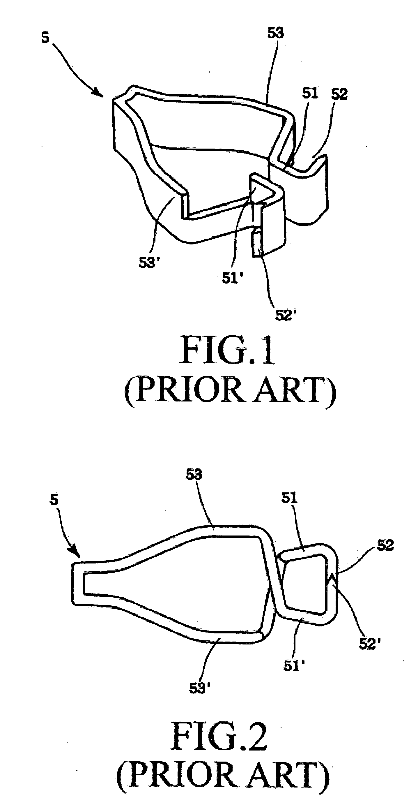 One-piece elastic clamp device