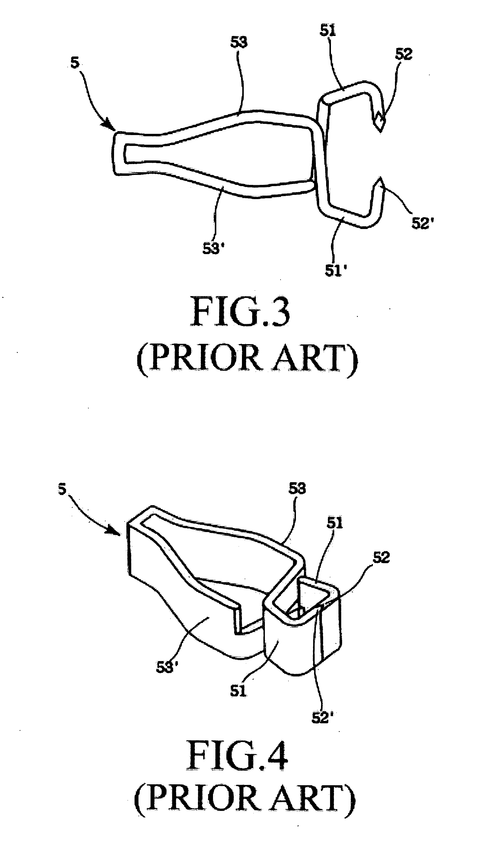 One-piece elastic clamp device