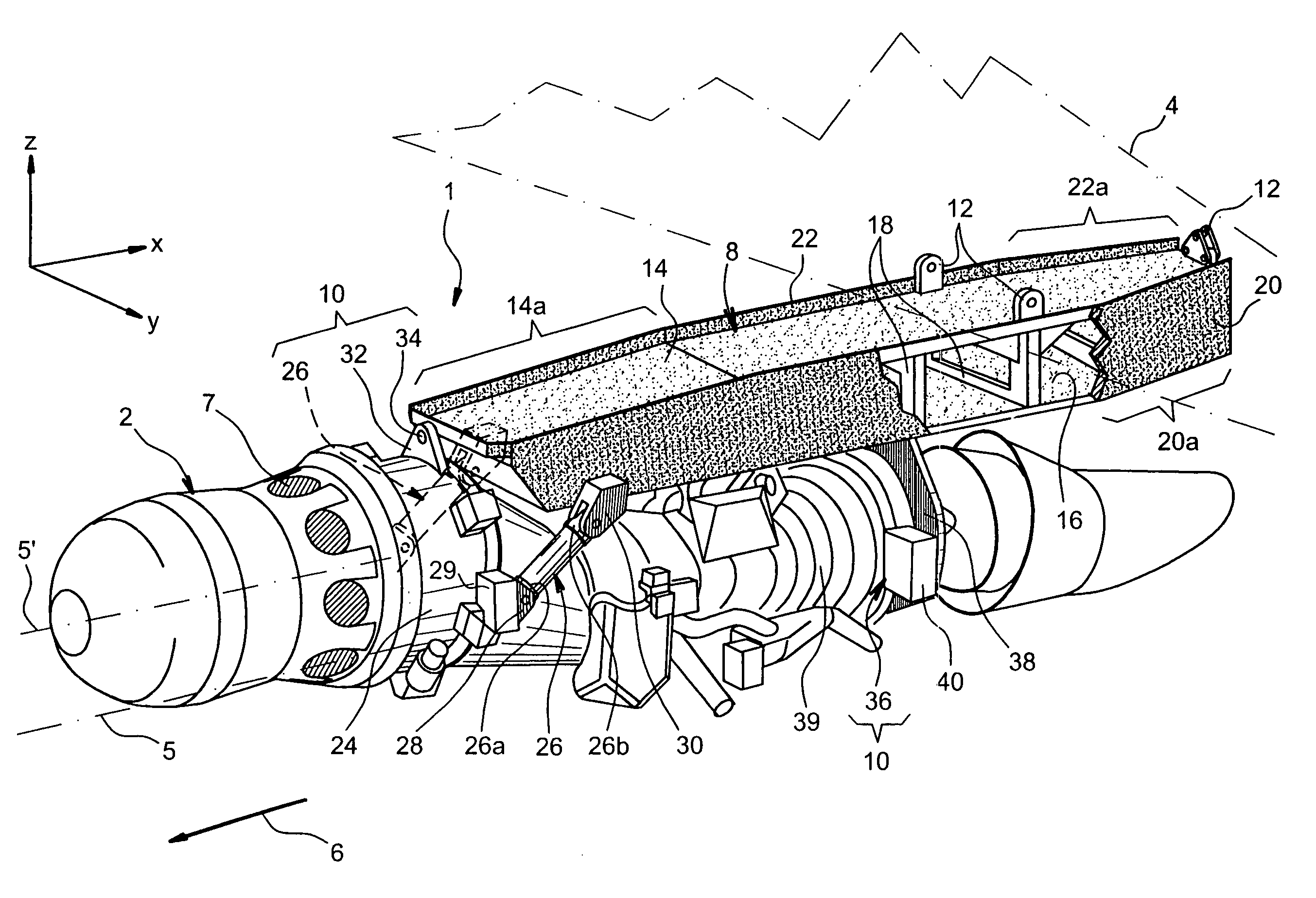 Structure for mounting a turboprop under an aircraft wing