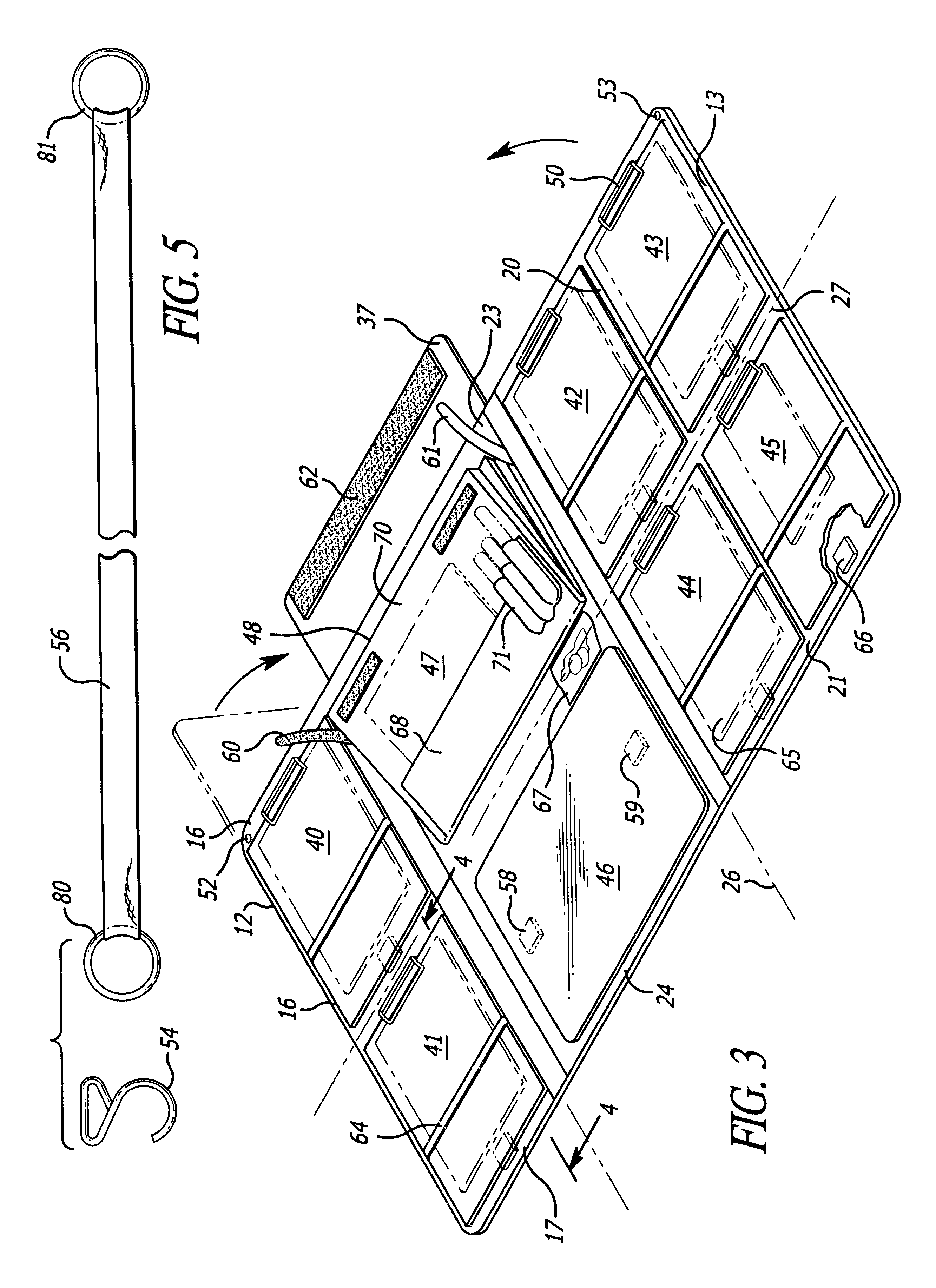 Folding portfolio organizer