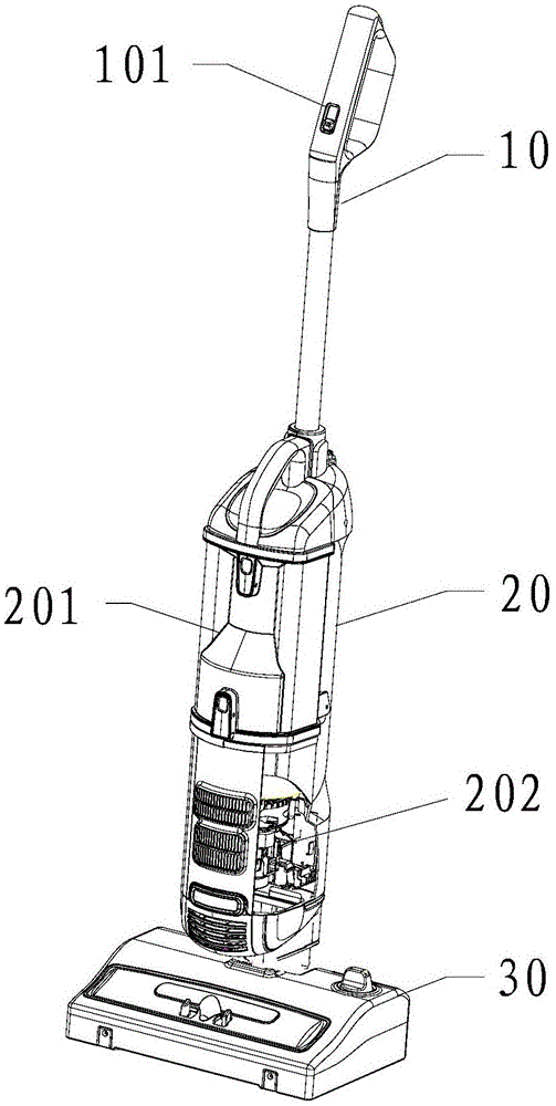 Cleaning machine with functions of steam and dust absorption