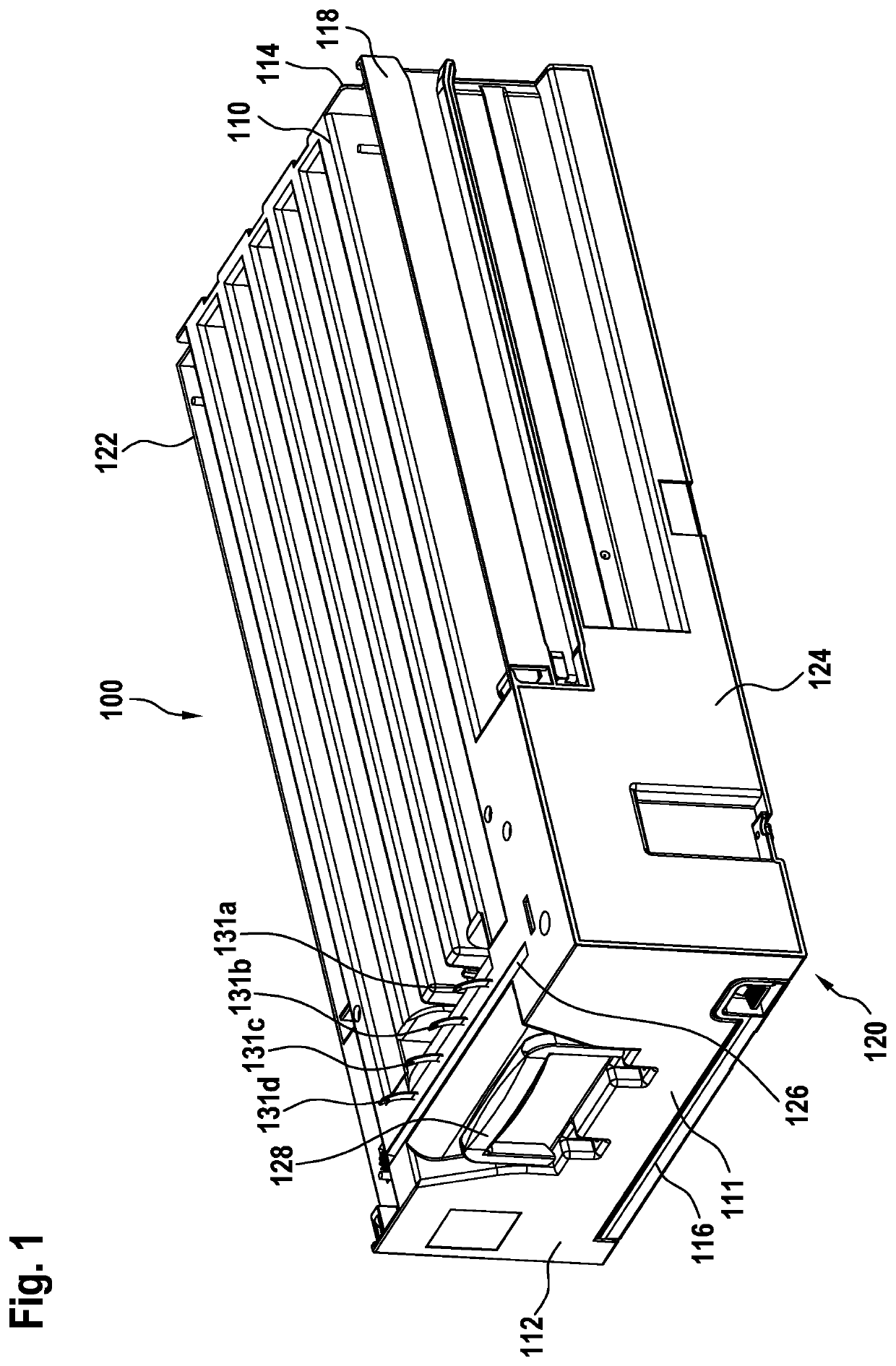 Cash box having a storage area for storing notes of value