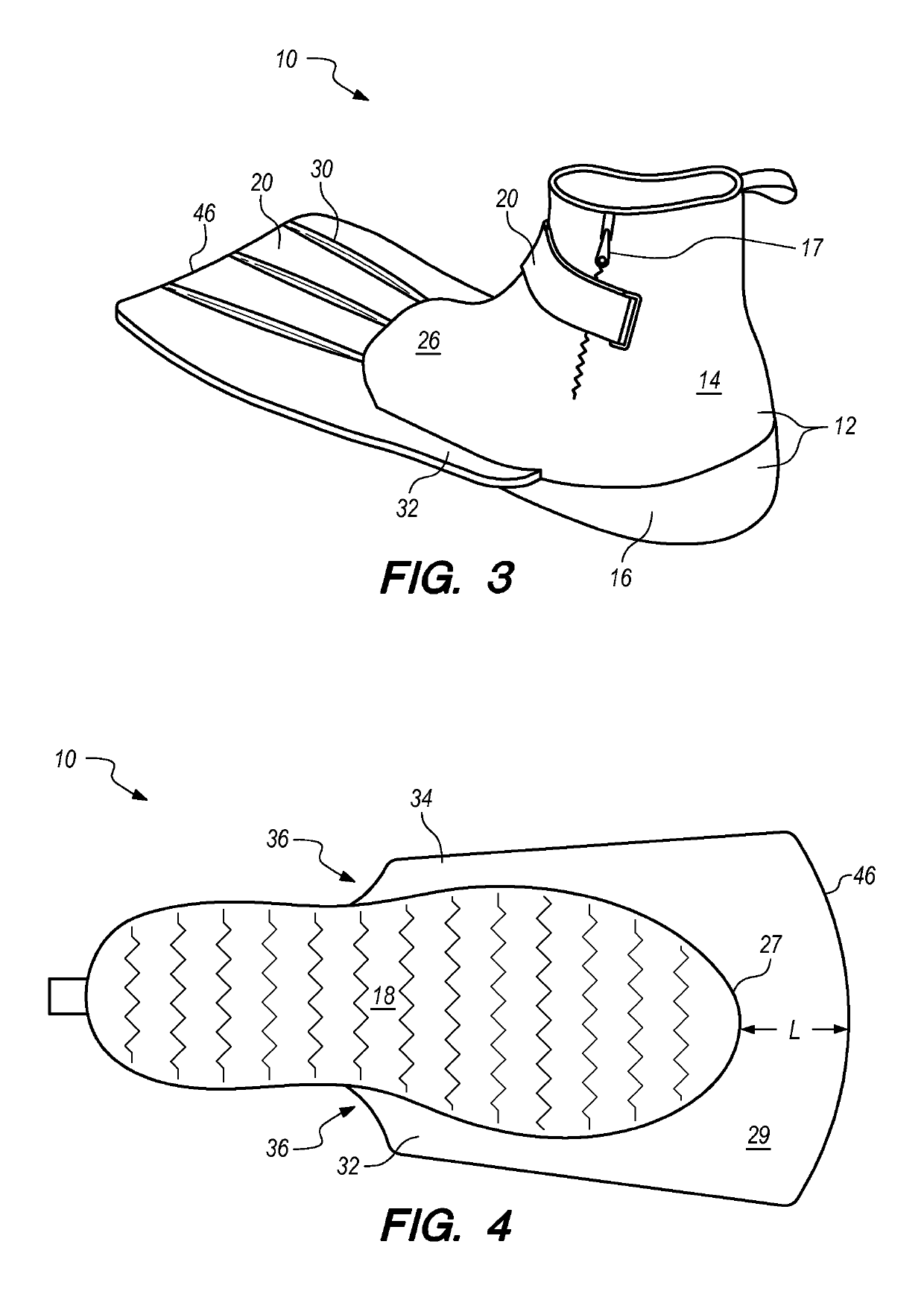 Walkable water shoe with incorporated swim fin appendage