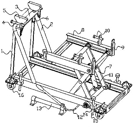 Portable automobile tailboard installing hydraulic device