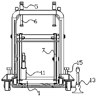 Portable automobile tailboard installing hydraulic device