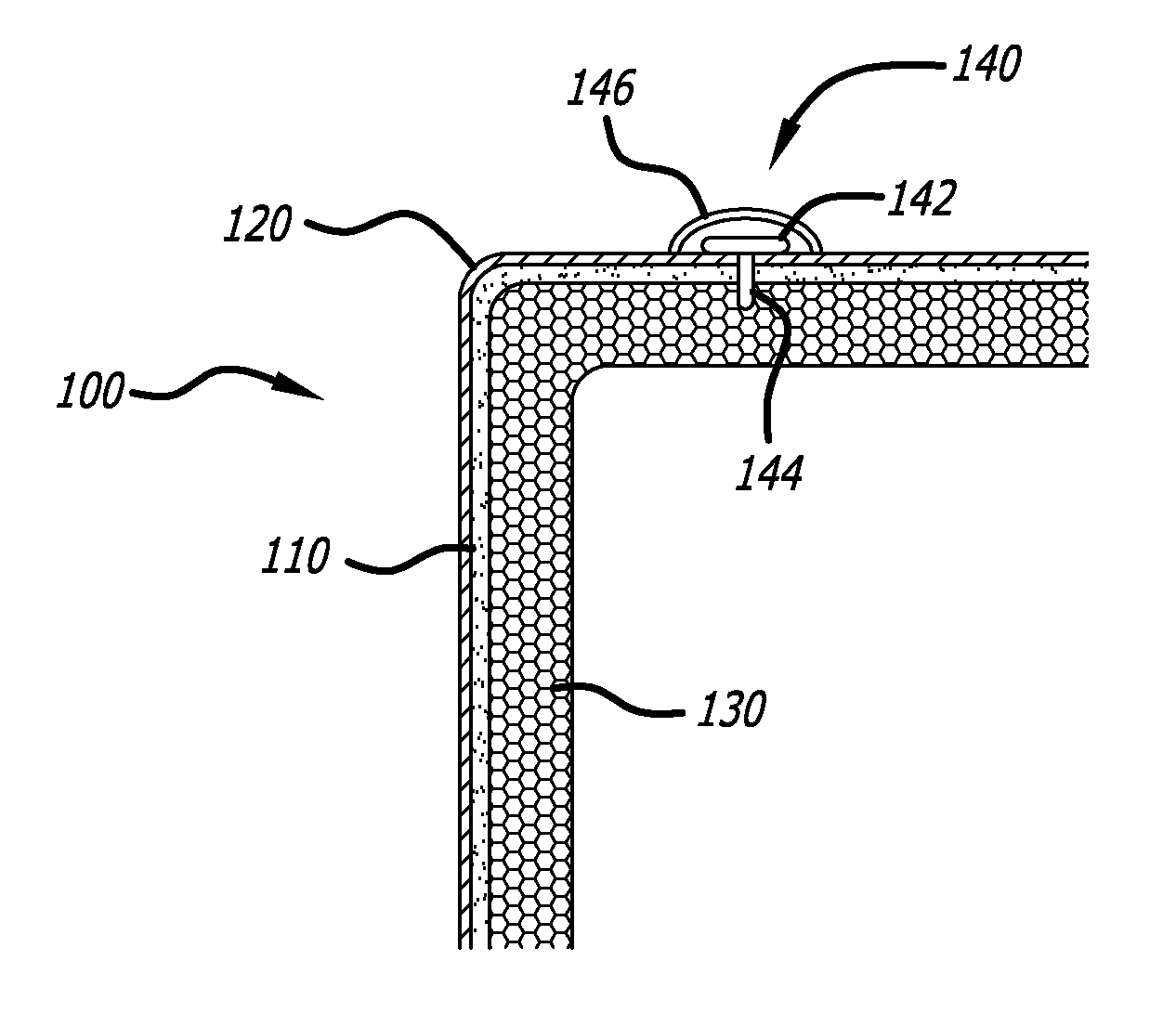 Aircraft monument with improved thermal insulation and acoustic absorption