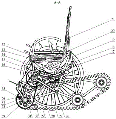 A kind of mechanical self-help wheelchair going up and down stairs