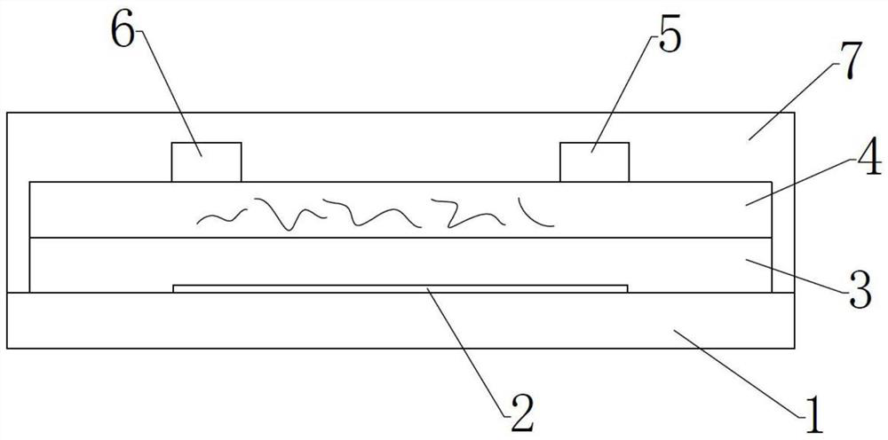 An infrared detector based on an organic field effect tube and its preparation method