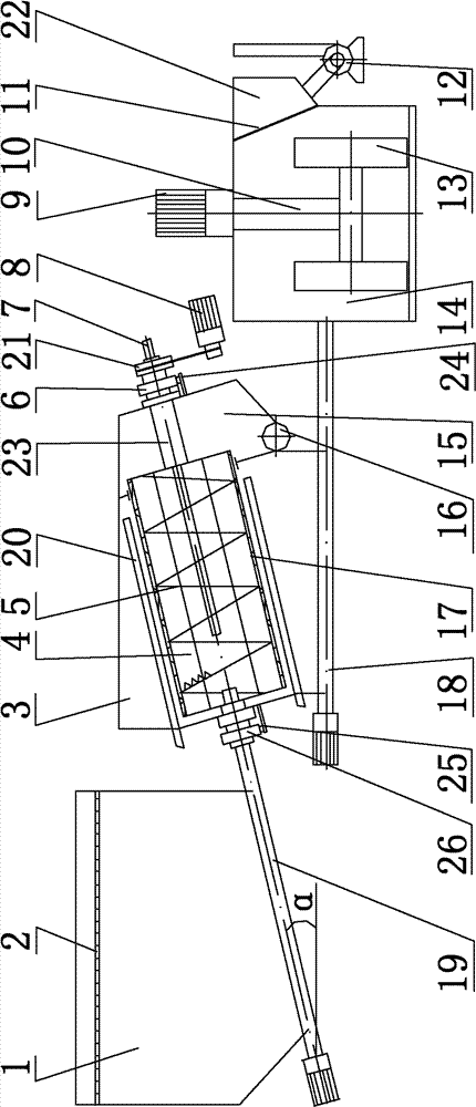 Integrated device for impurity removal pulping and charging of oil sludge