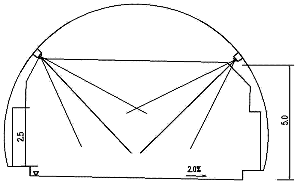 LED lamp for tunnel illumination and mounting method of LED lamp