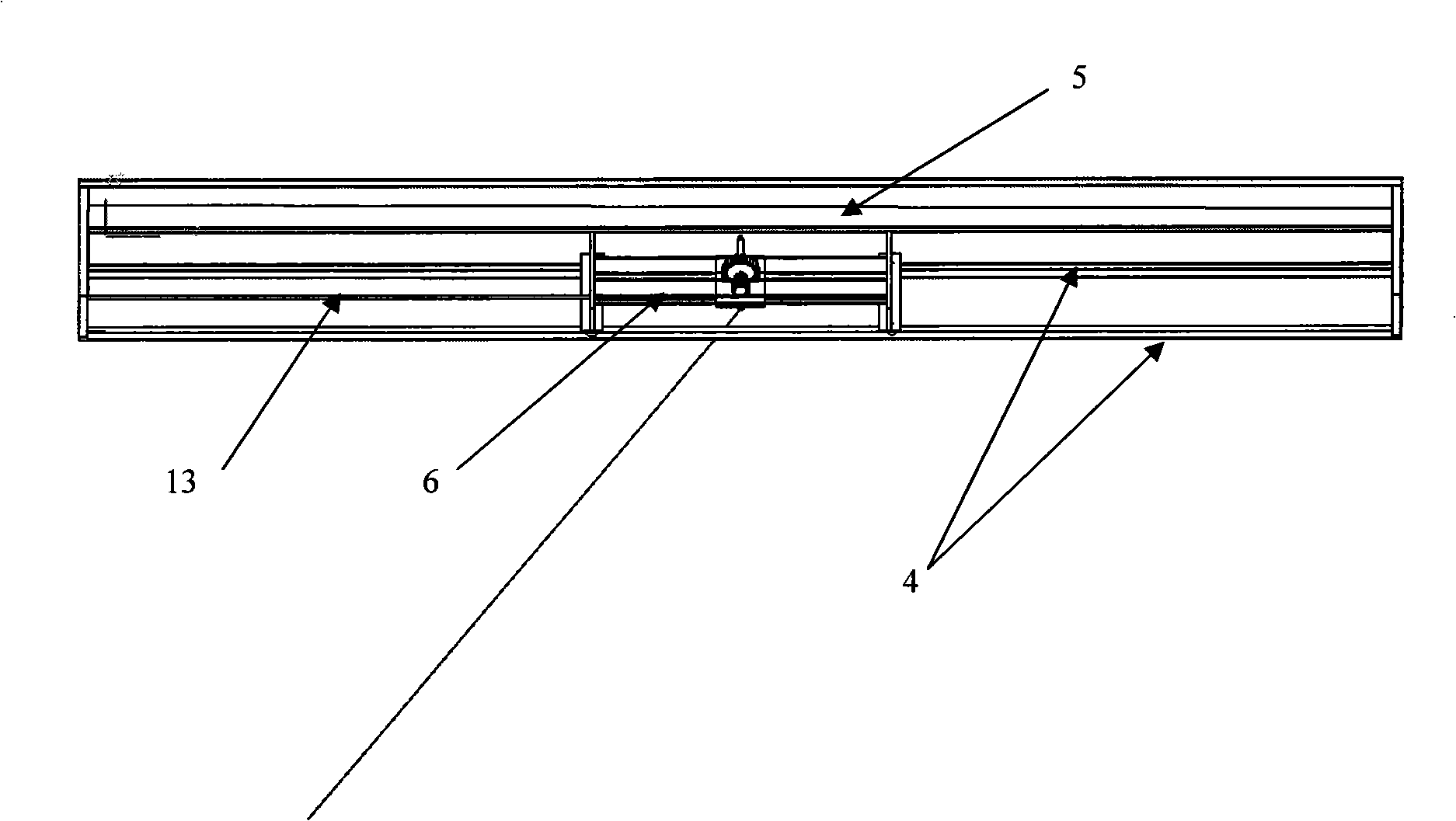 One-dimensional anchoring rope and vertical tube dynamic characteristics test device