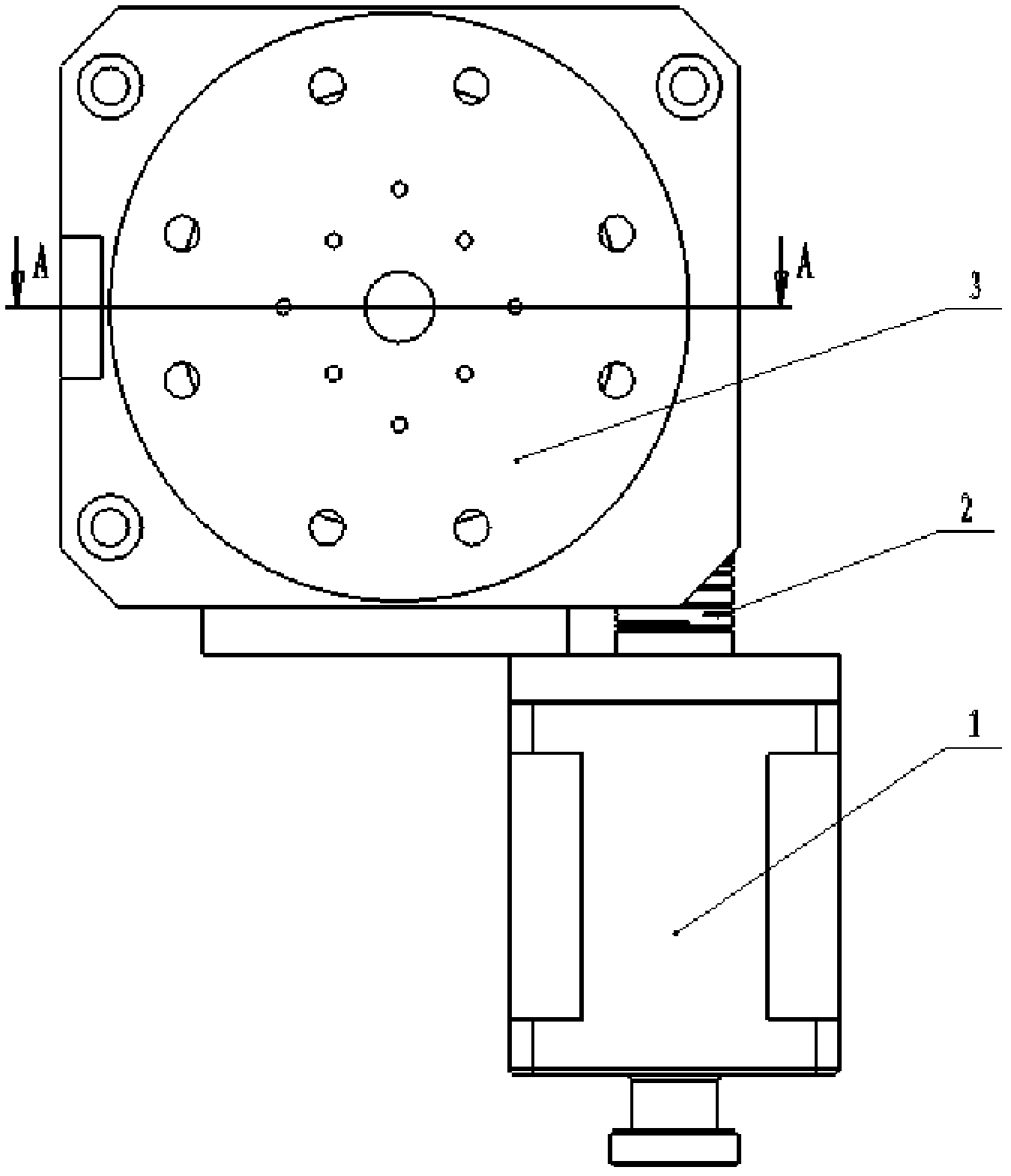 Electric control rotating platform and position measuring method for inertial navigation instrument