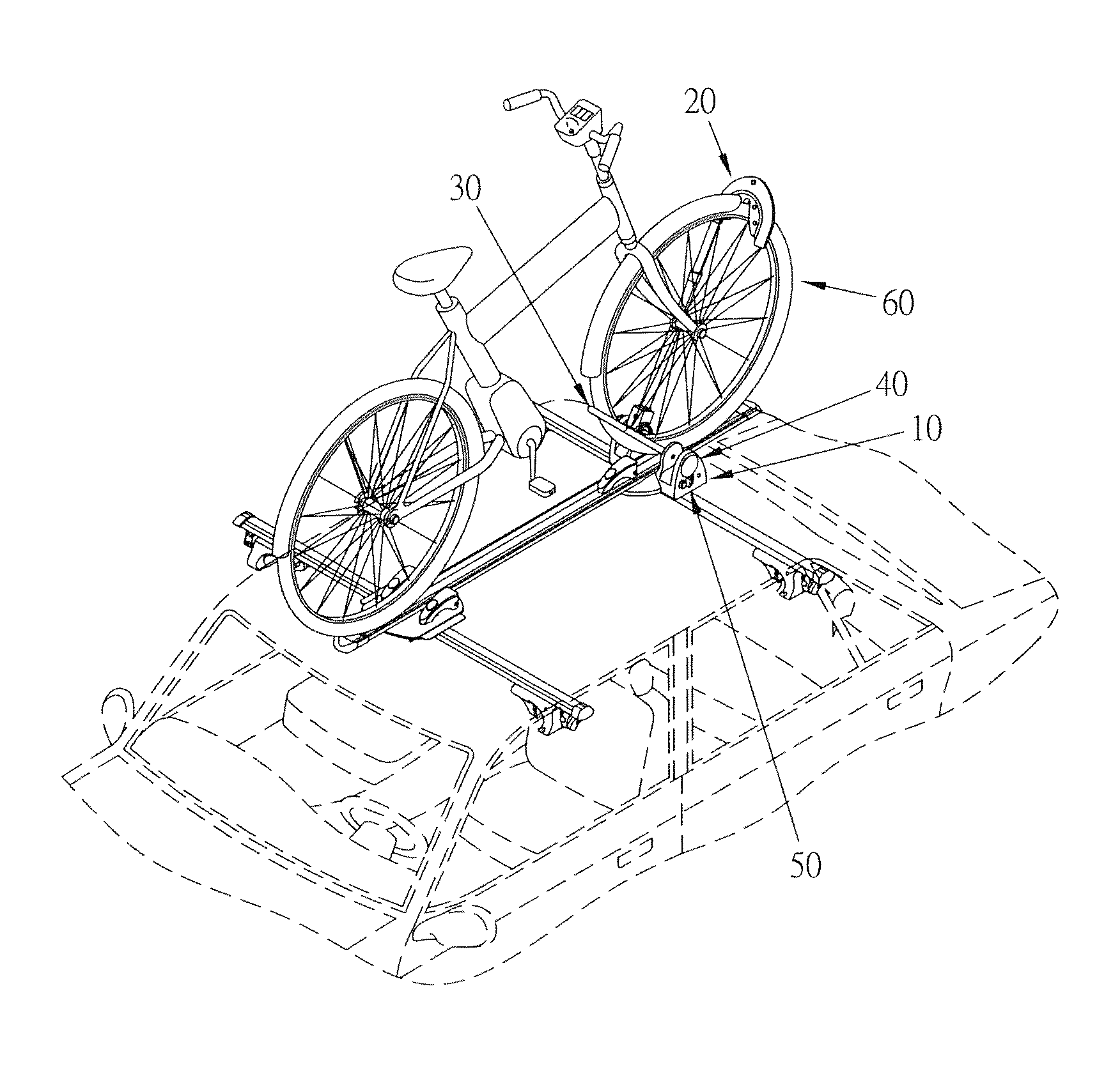 Adjustable bicycle carrier