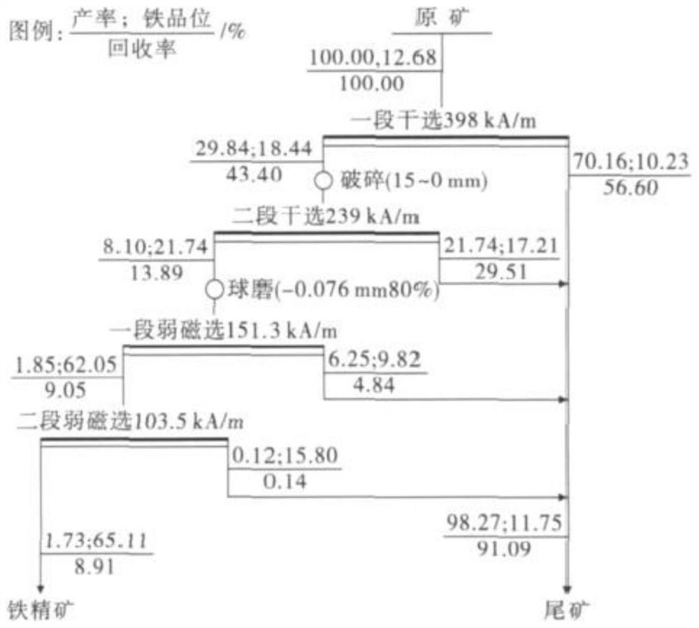 Process for recovering iron resources from waste dump