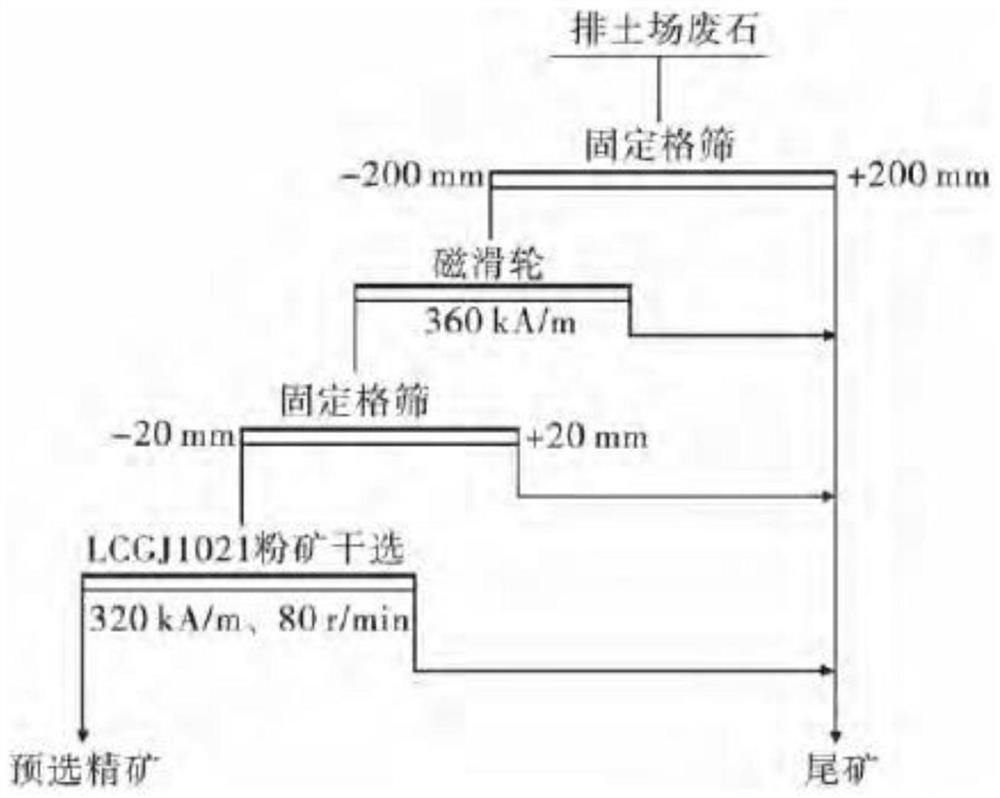 Process for recovering iron resources from waste dump