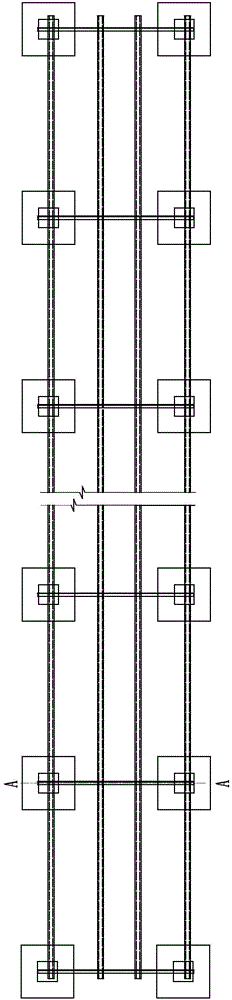 Anchor rod base structure with concrete block of photovoltaic module bracket and setting method