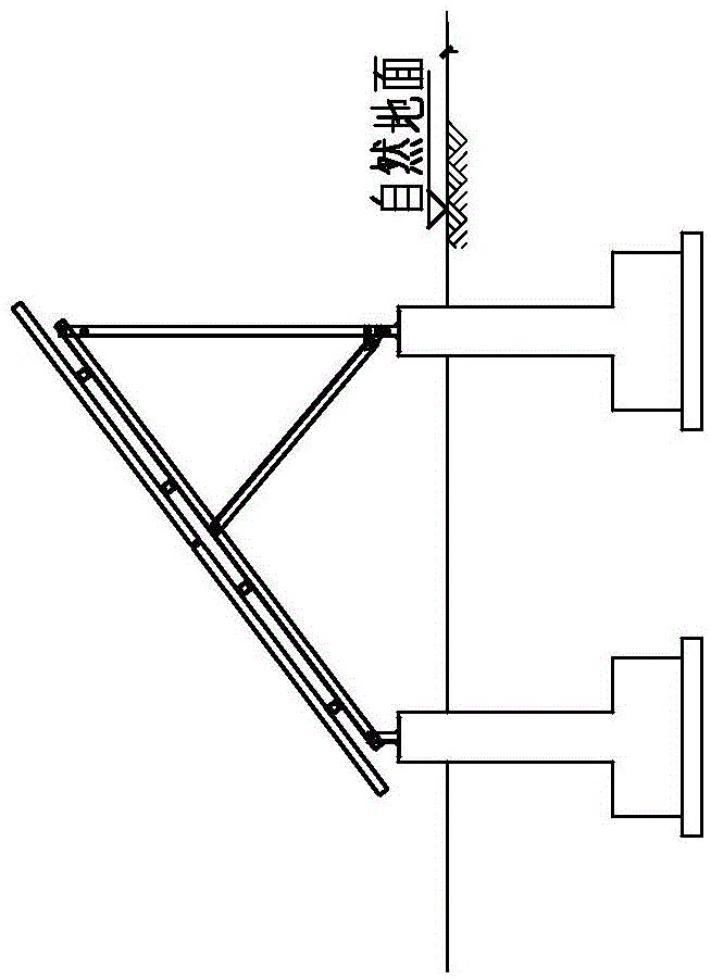 Anchor rod base structure with concrete block of photovoltaic module bracket and setting method