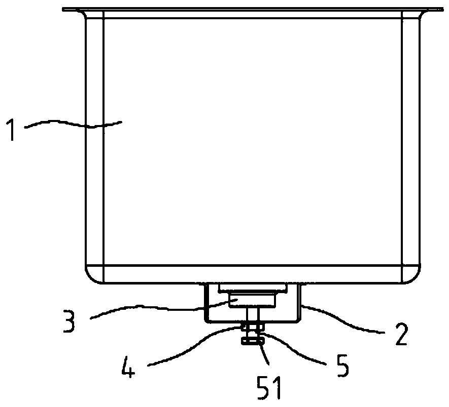 Ultrasonic vibrator mounting structure of dish washing machine