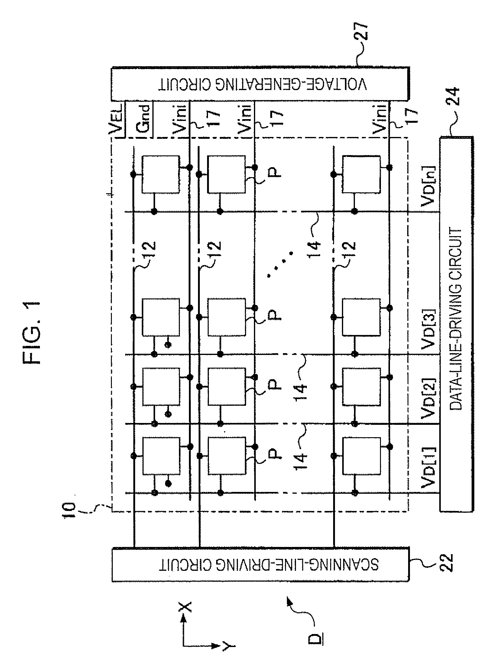 Method for driving pixel circuit, electro-optic device, and electronic apparatus