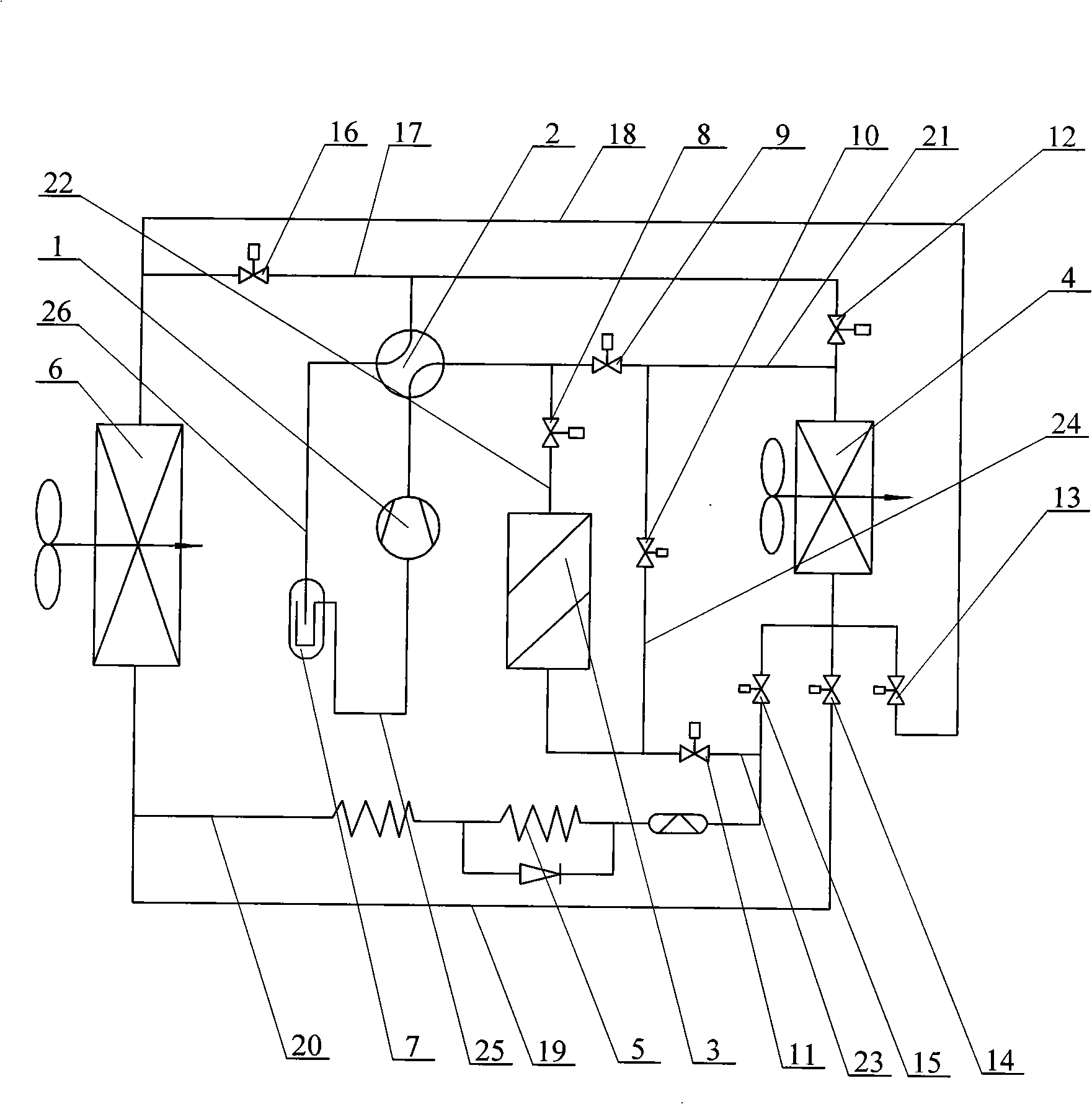 Continuous heat supply phase-change energy storage defrosting system