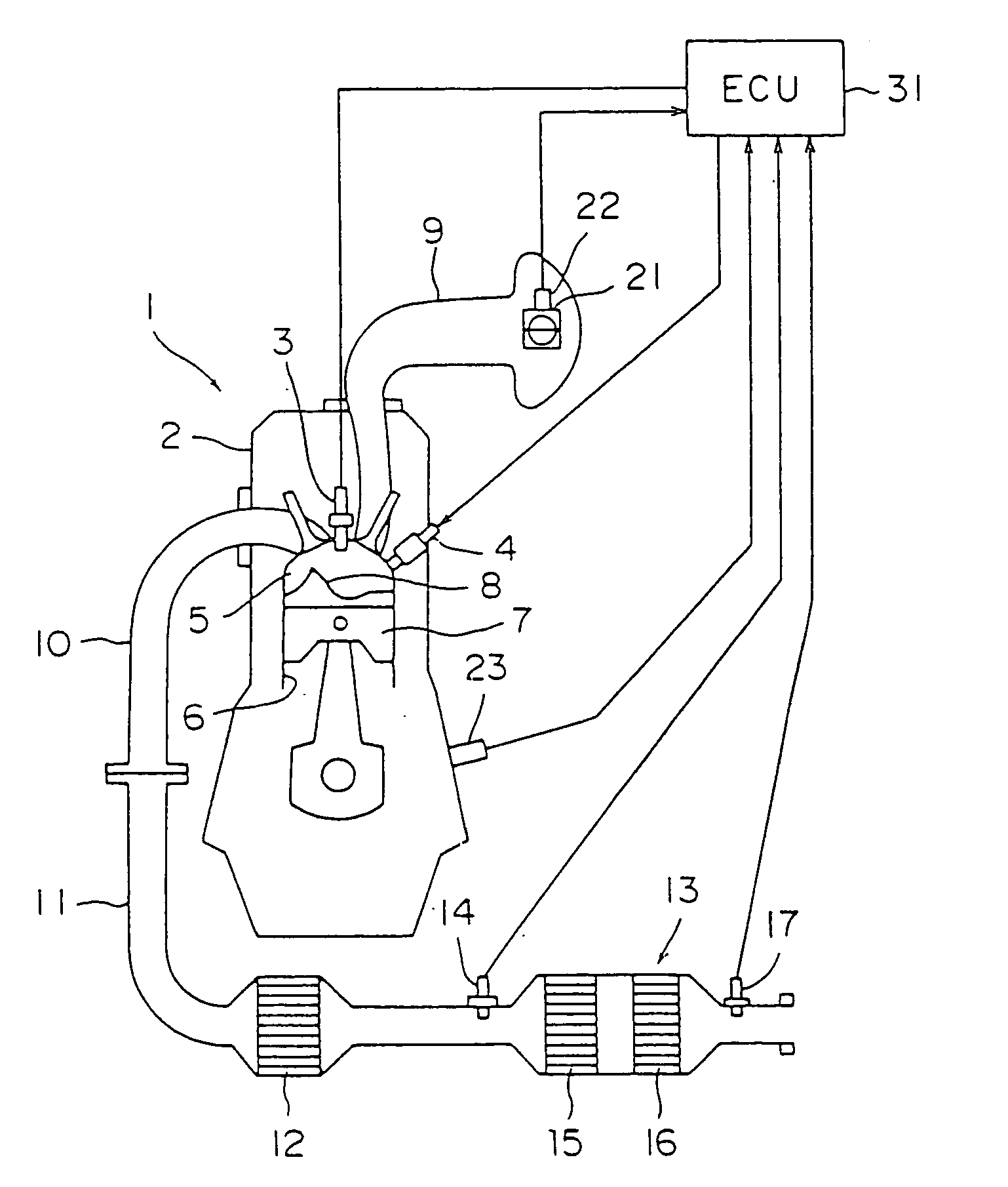 Exhaust gas purifier for use in internal combustion engine