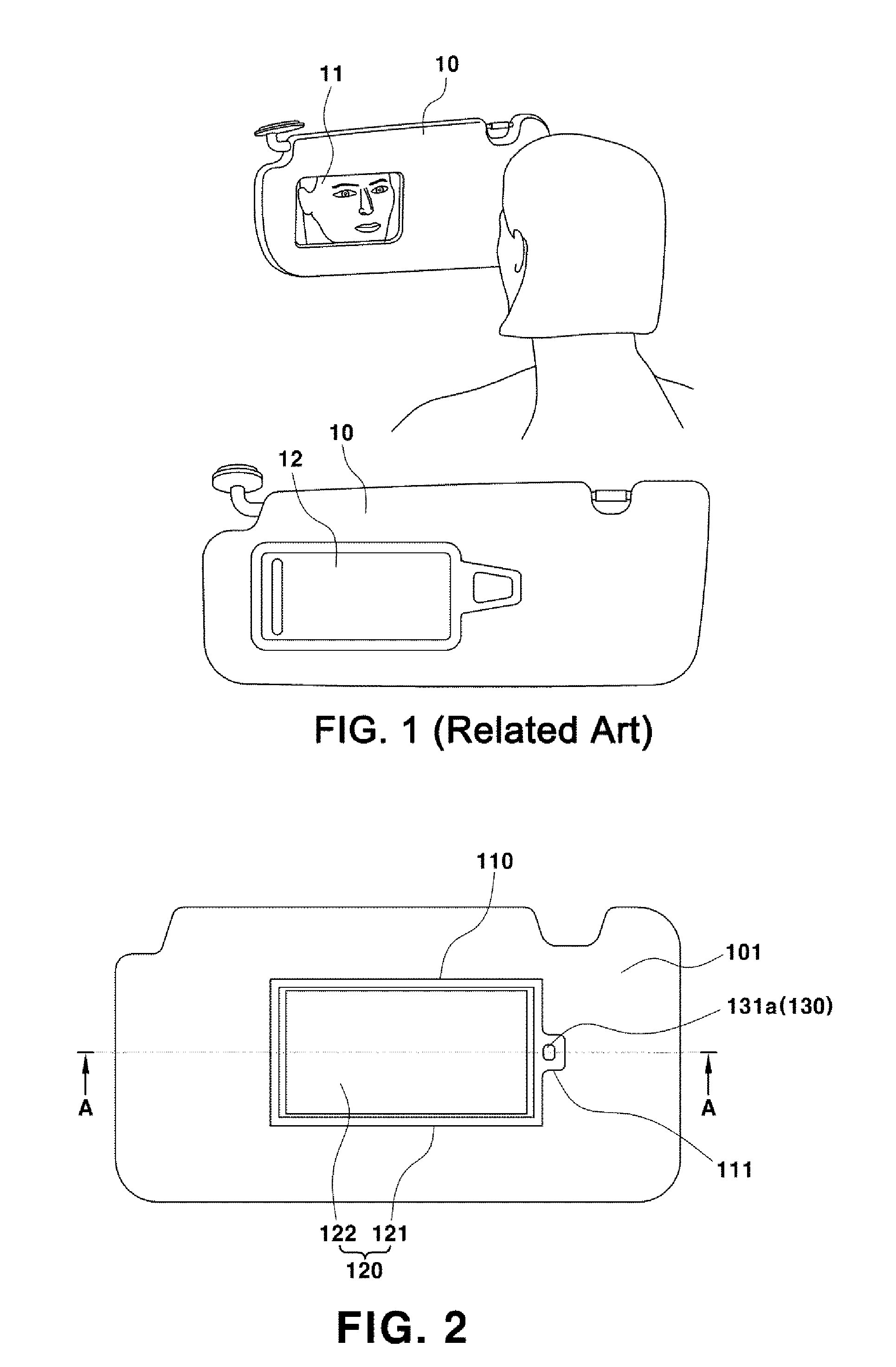 Rotatable sun visor mirror of vehicle