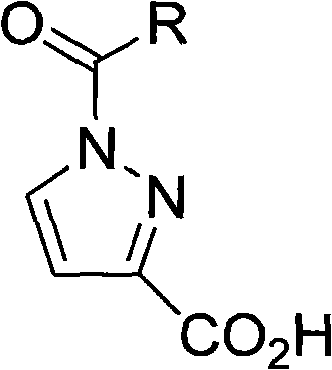 Anti-viral compound intermediate 1-acyl-pyrazole-3-carboxylic acid and preparation method thereof