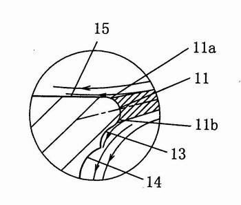 Double-layer split-flow burning system of direct-injection diesel engine