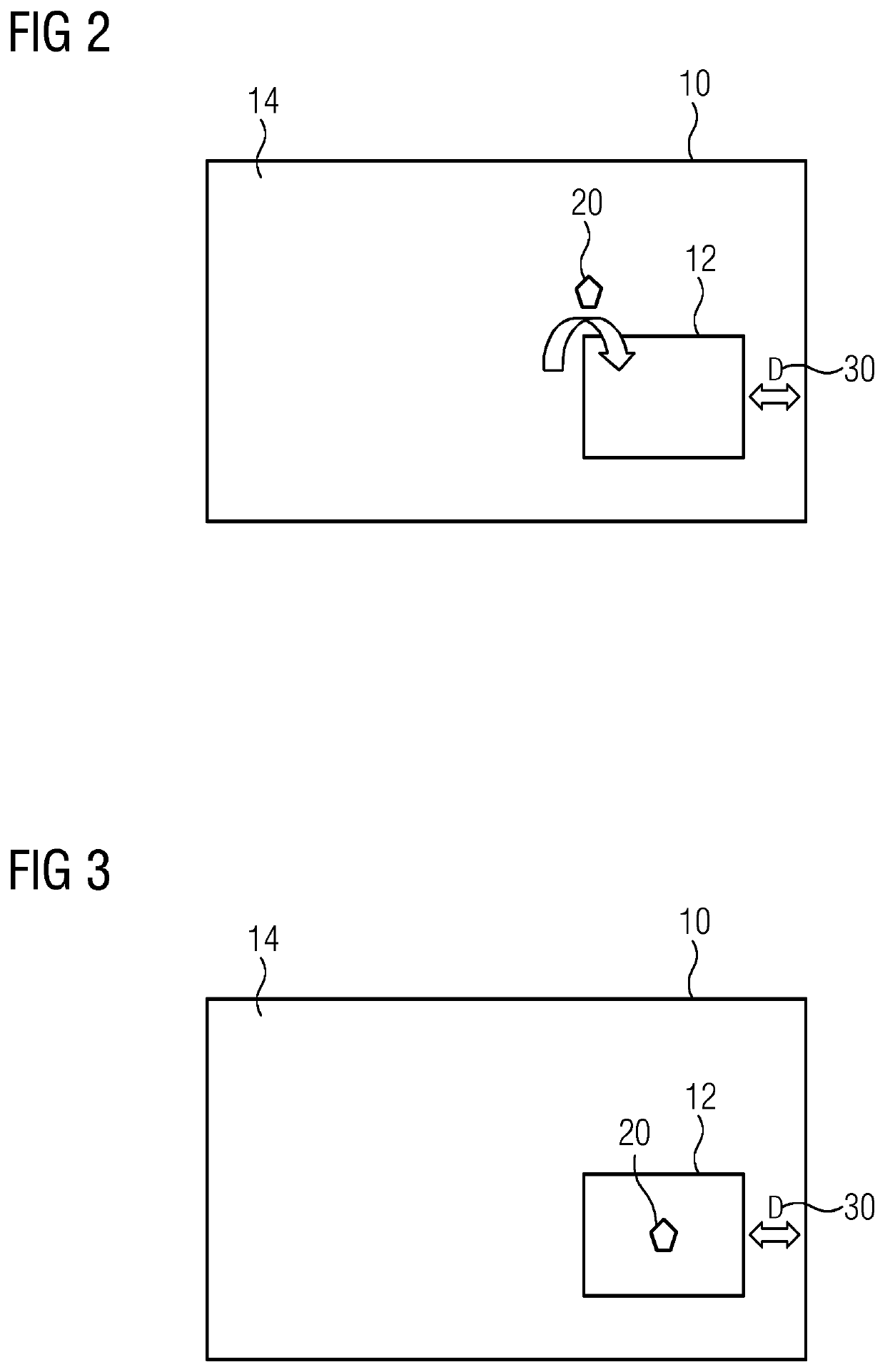 Method for determining at least one region in at least one input model for at least one element to be placed