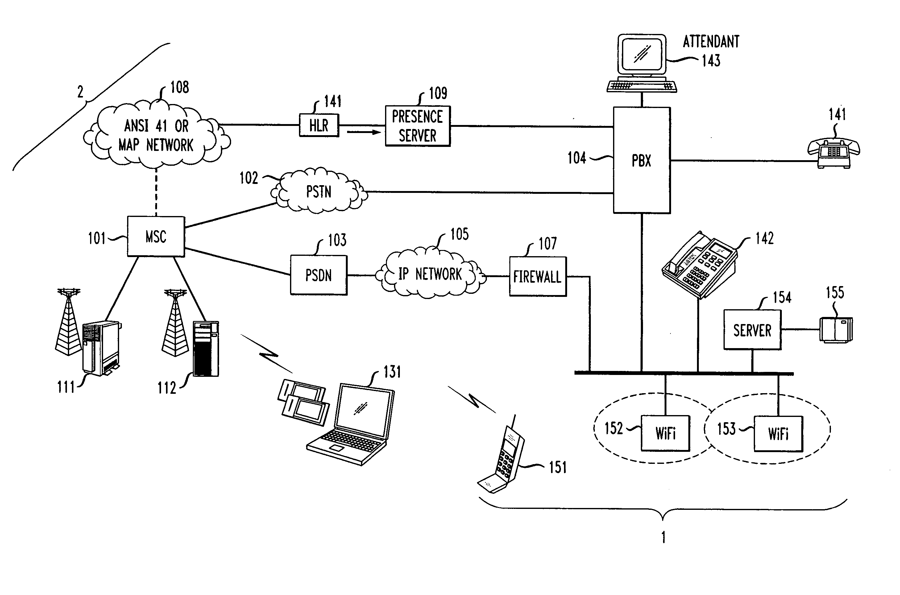 System for providing interoperability of a proprietary enterprise communication network with a cellular communication network