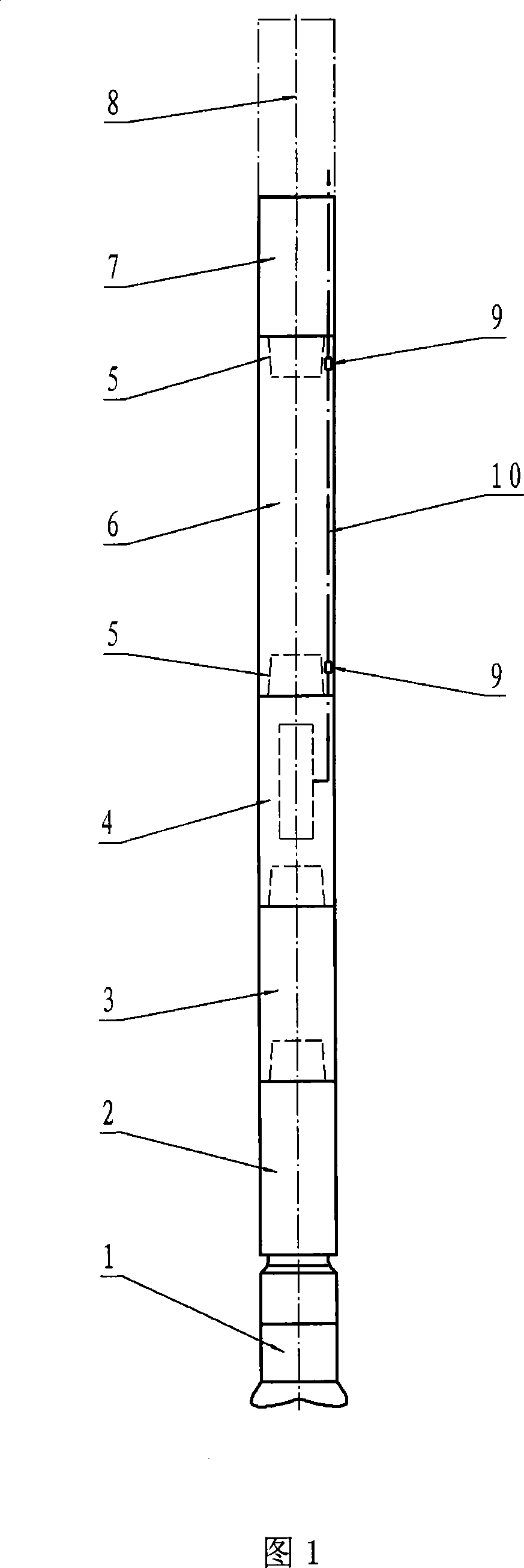 Near-bit logging data motor-passing wired transmission device