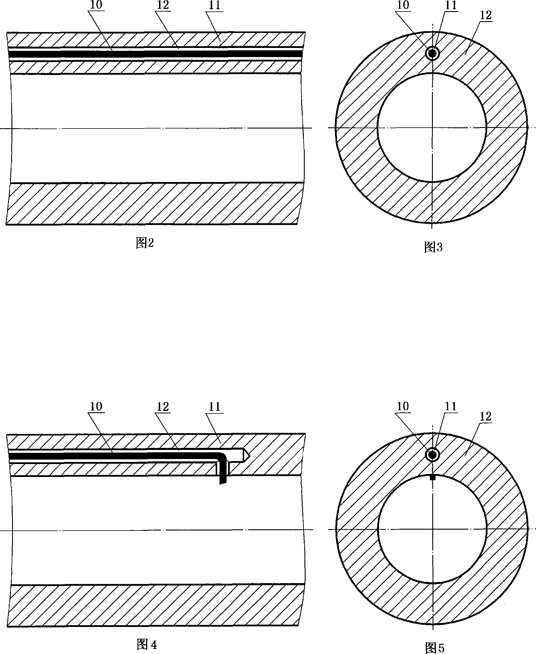 Near-bit logging data motor-passing wired transmission device