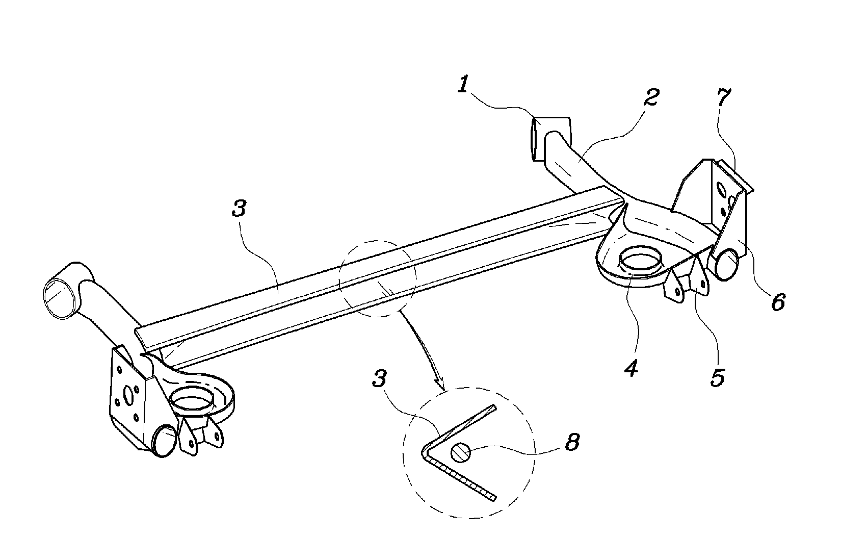 Tubular Torsion Beam for Rear Suspensions of Vehicles and Manufacturing Method Thereof