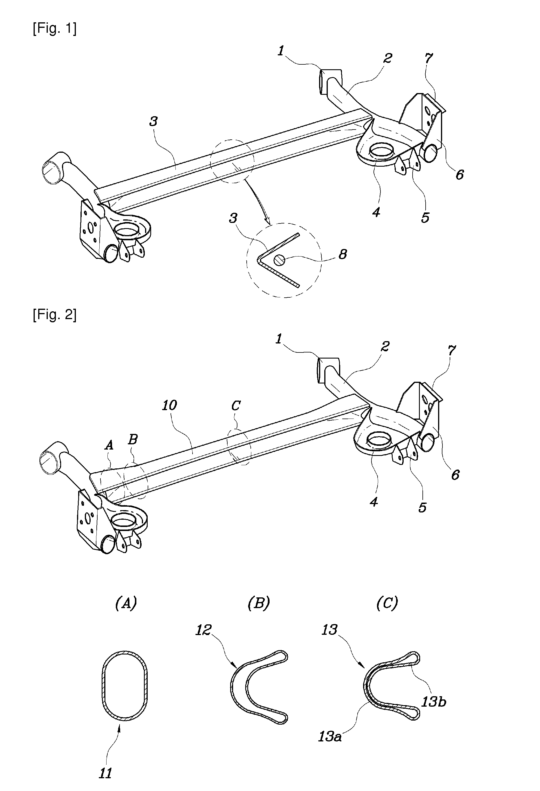 Tubular Torsion Beam for Rear Suspensions of Vehicles and Manufacturing Method Thereof