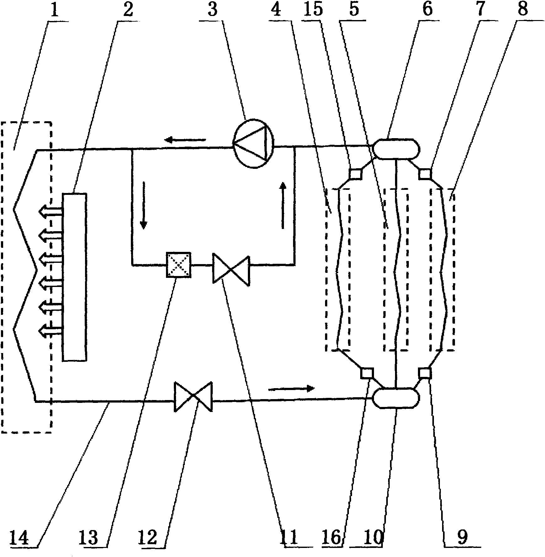 Air-source heat-pump air heater adopting parallel-type evaporator