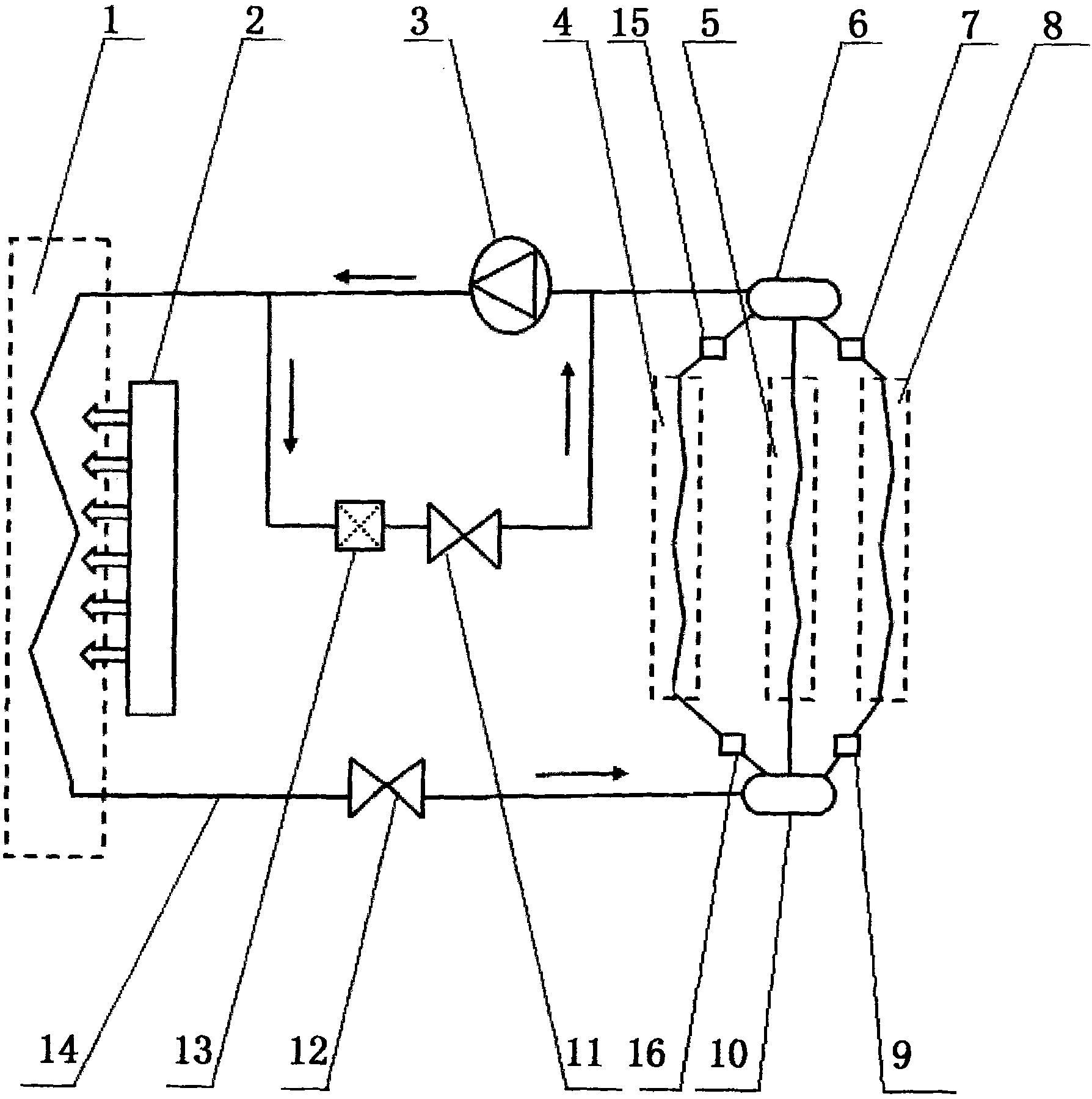 Air-source heat-pump air heater adopting parallel-type evaporator