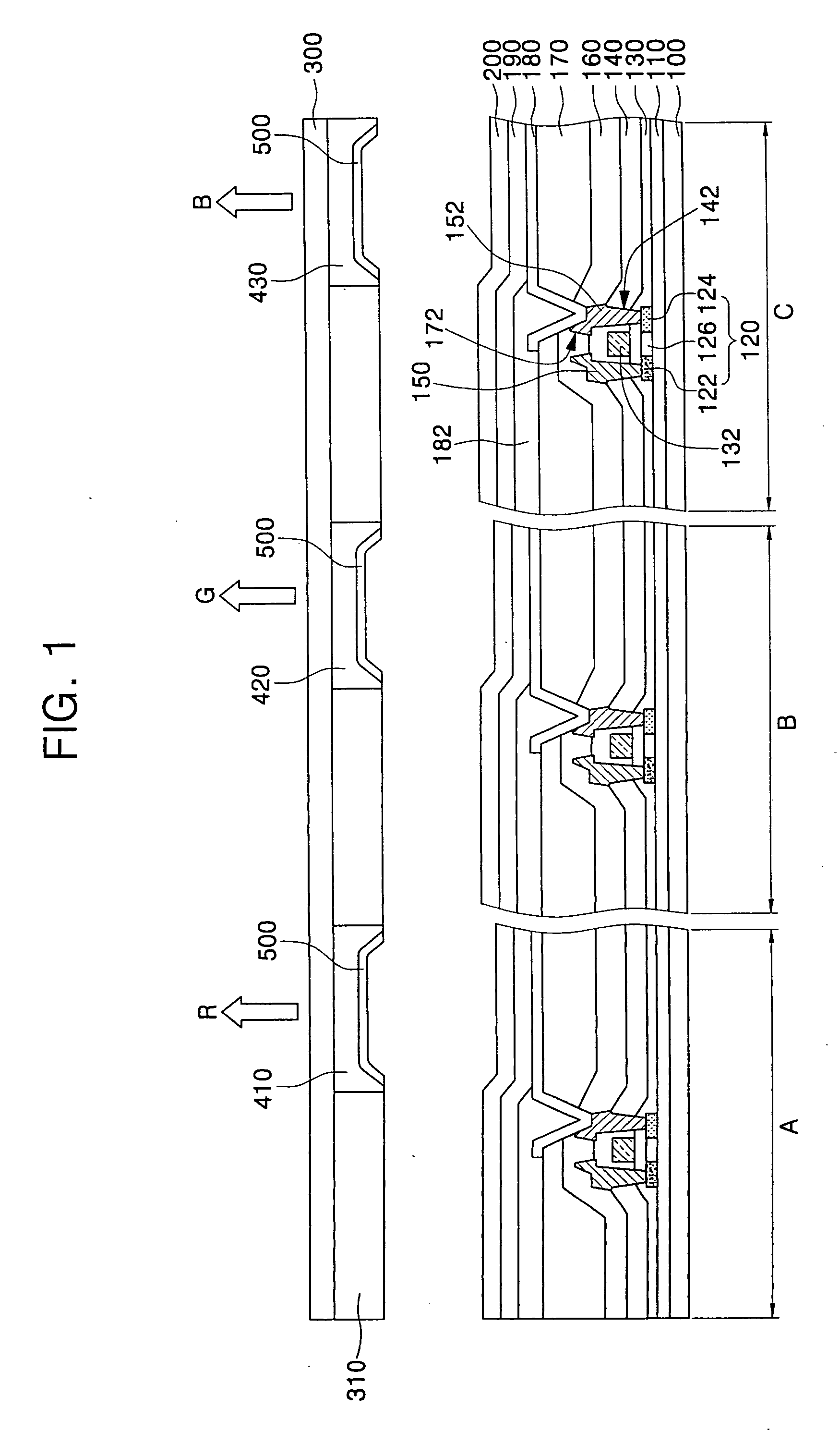 Full-color organic light emitting display and method of fabricating the same