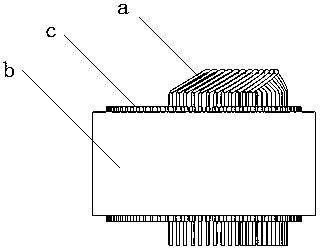 Automatic wire plugging structure of flat-wire motor stator