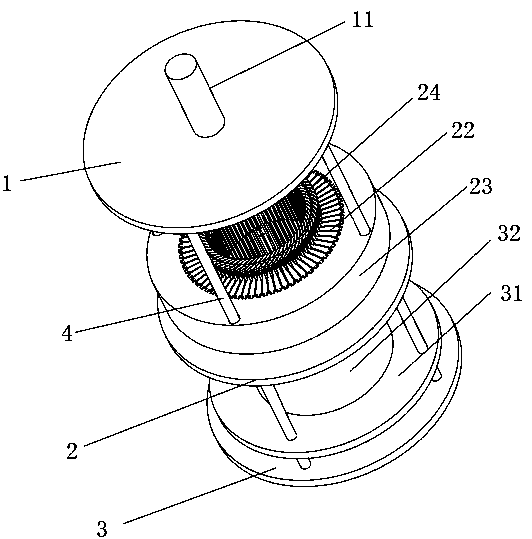 Automatic wire plugging structure of flat-wire motor stator