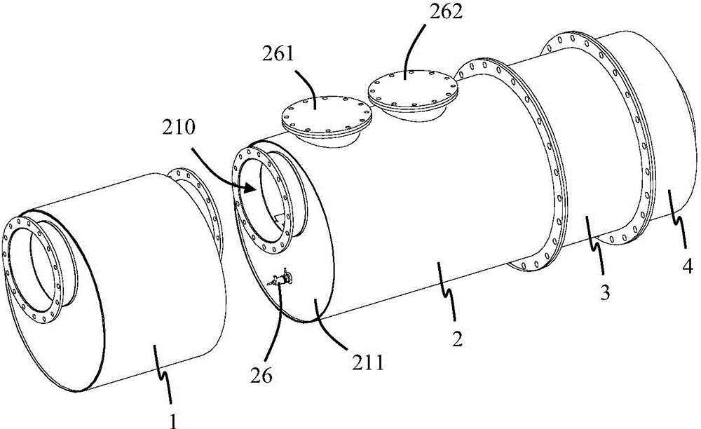 Hybrid tube and exhaust gas treatment device