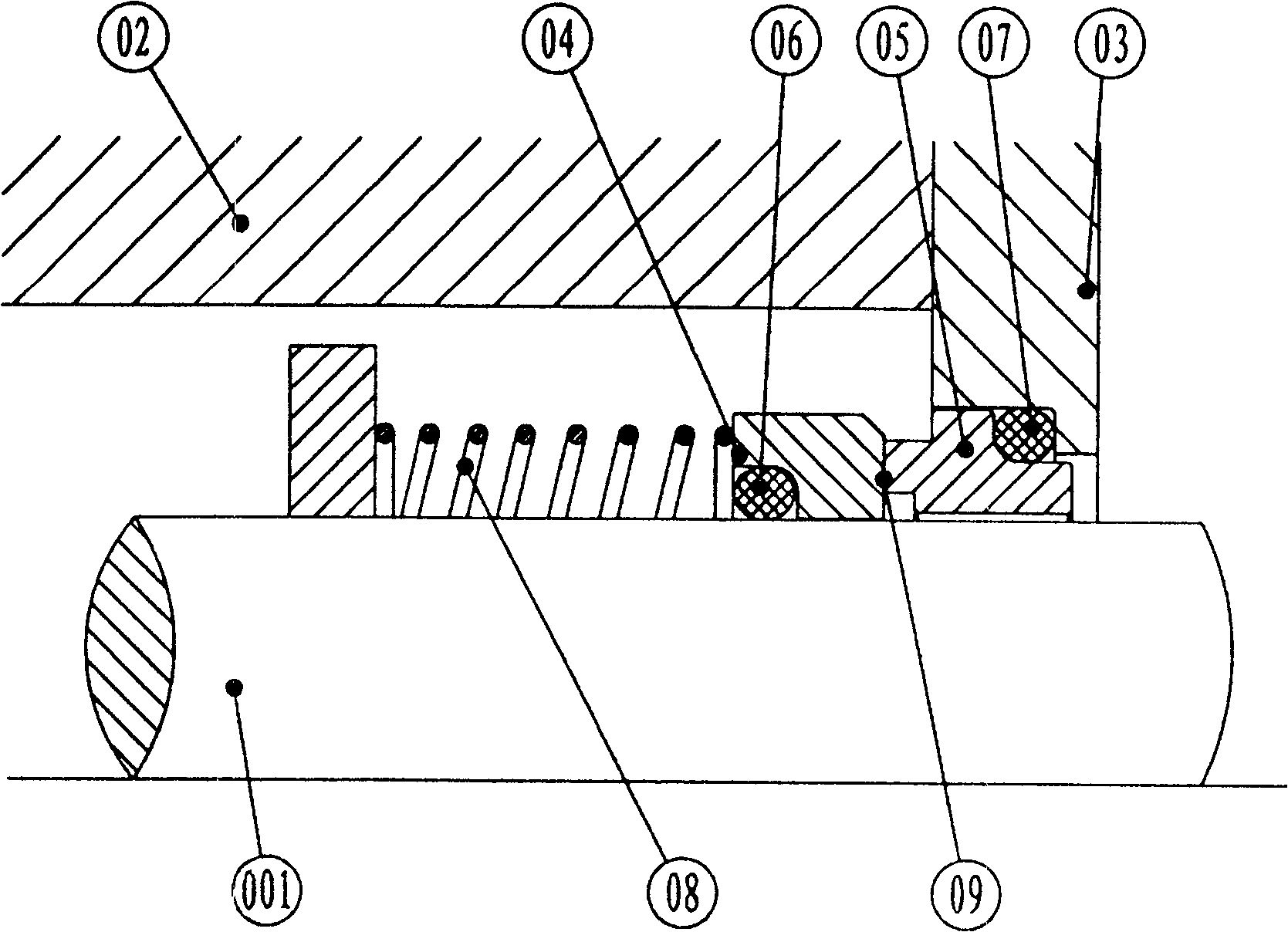 Open type air-conditioning compressor shaft gland device