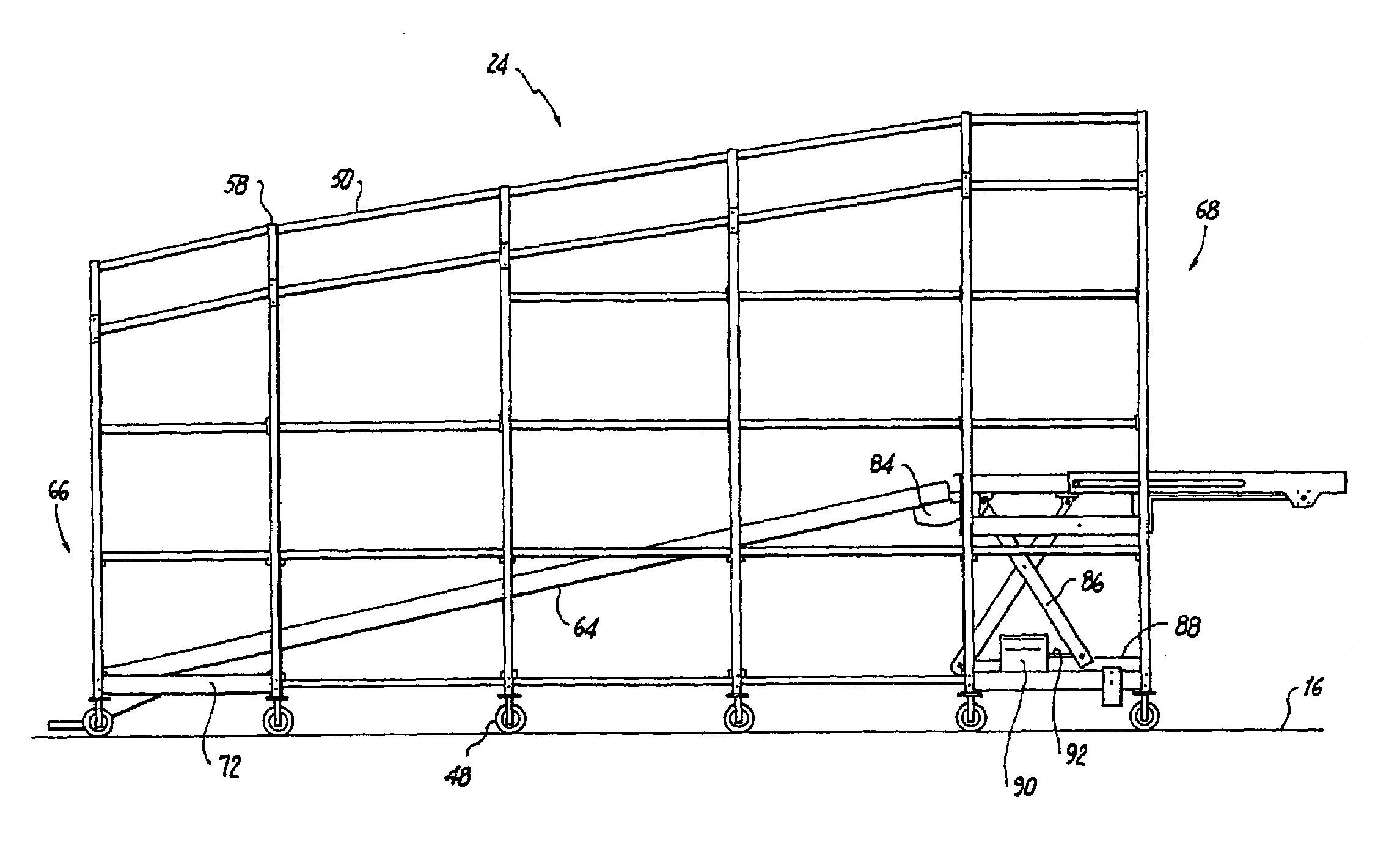 Regional boarding ramp for commuter aircraft