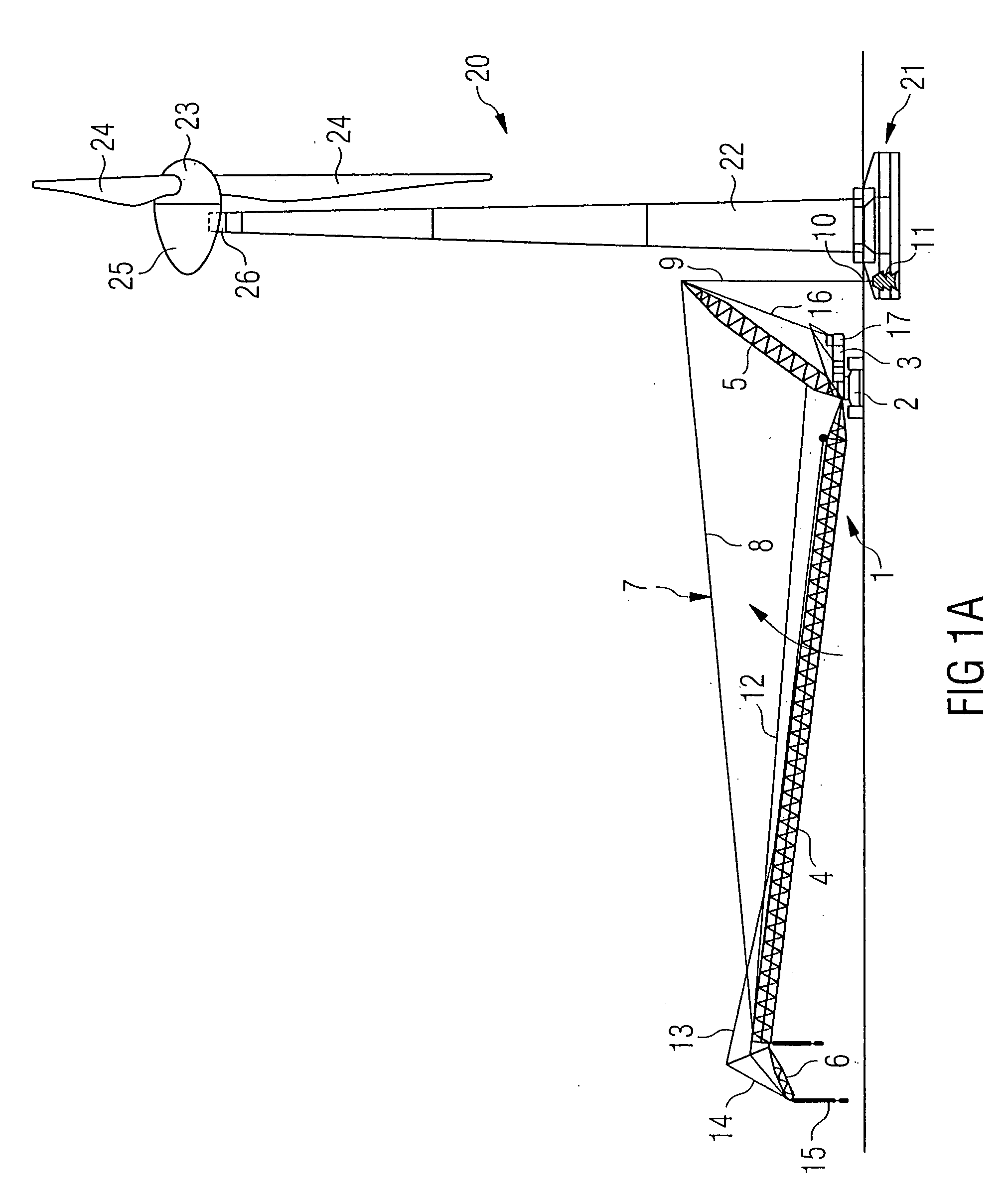 Mobile crane with stationary counterweight