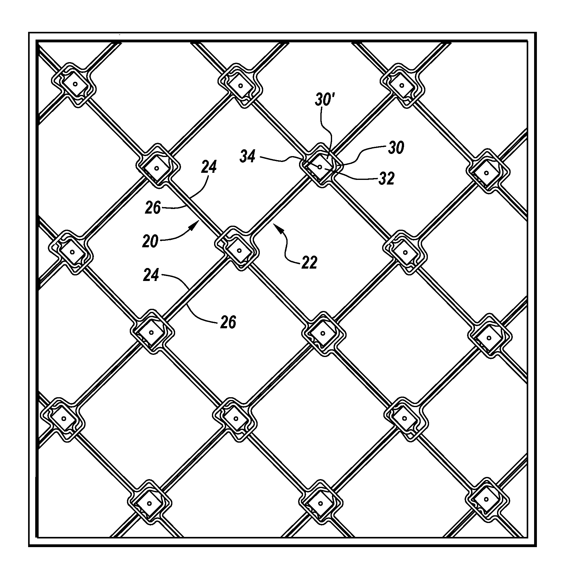 Low radar cross section array panel