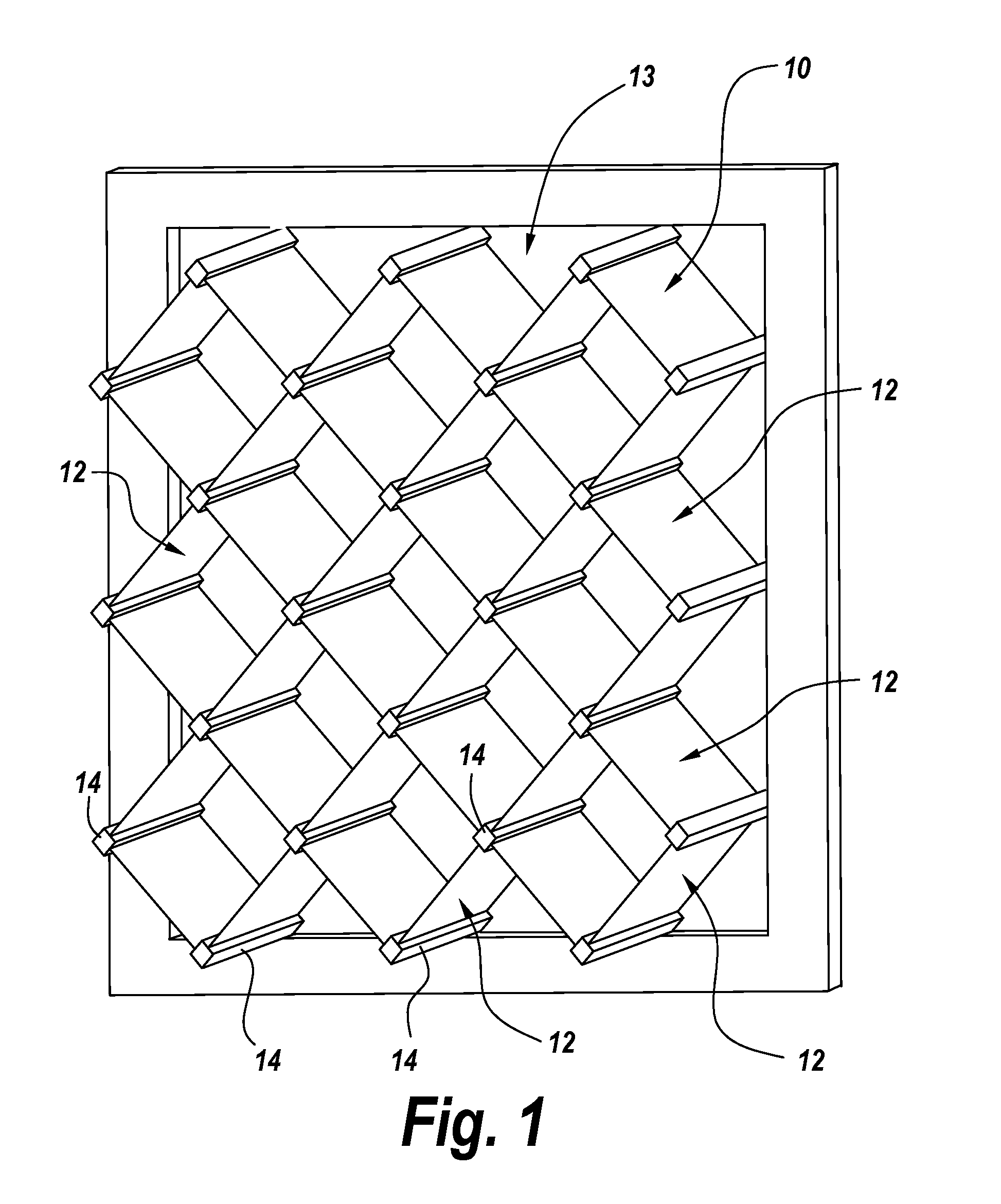 Low radar cross section array panel