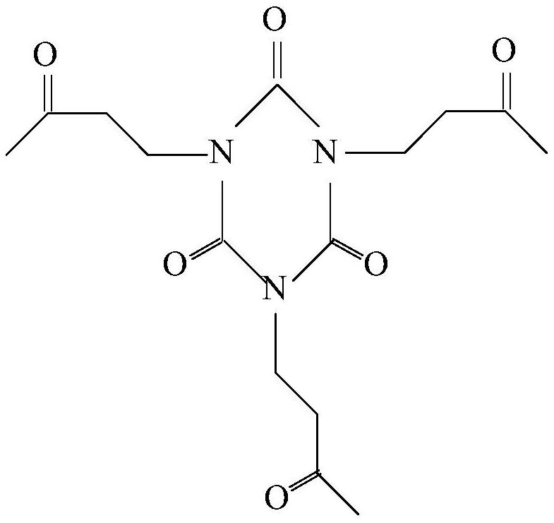 Preparation method of curing agent intermediate N, N, N-tri(3'-methyl propionate)-1, 3, 5-triazine