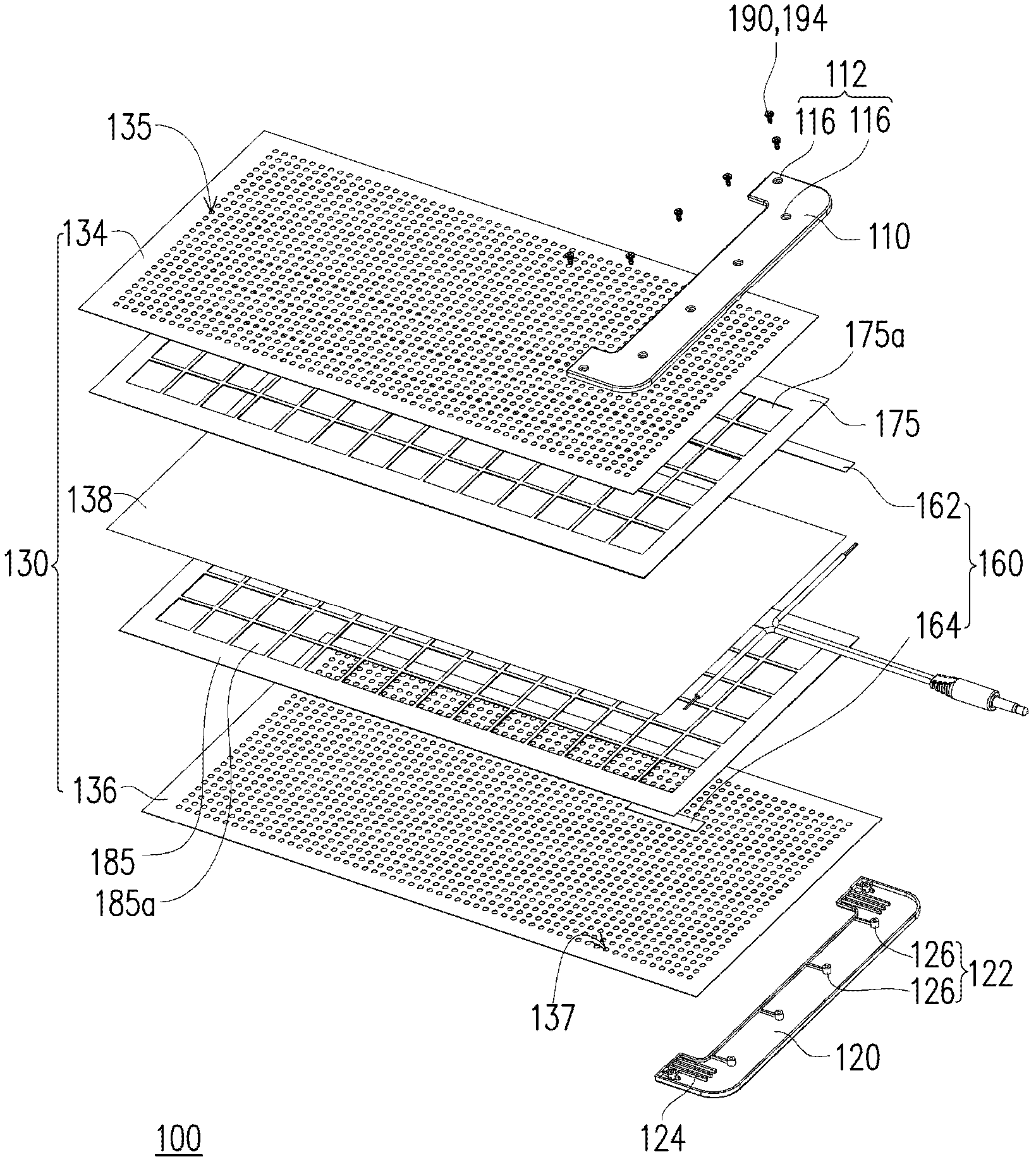 Planar loudspeaker device