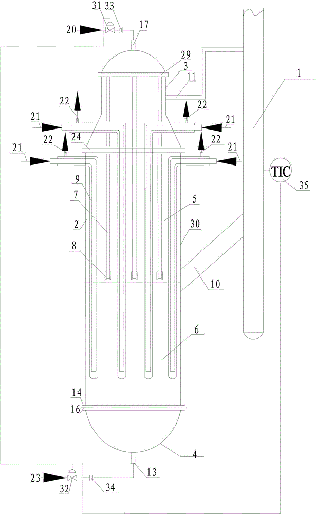 Reaction heating method and device