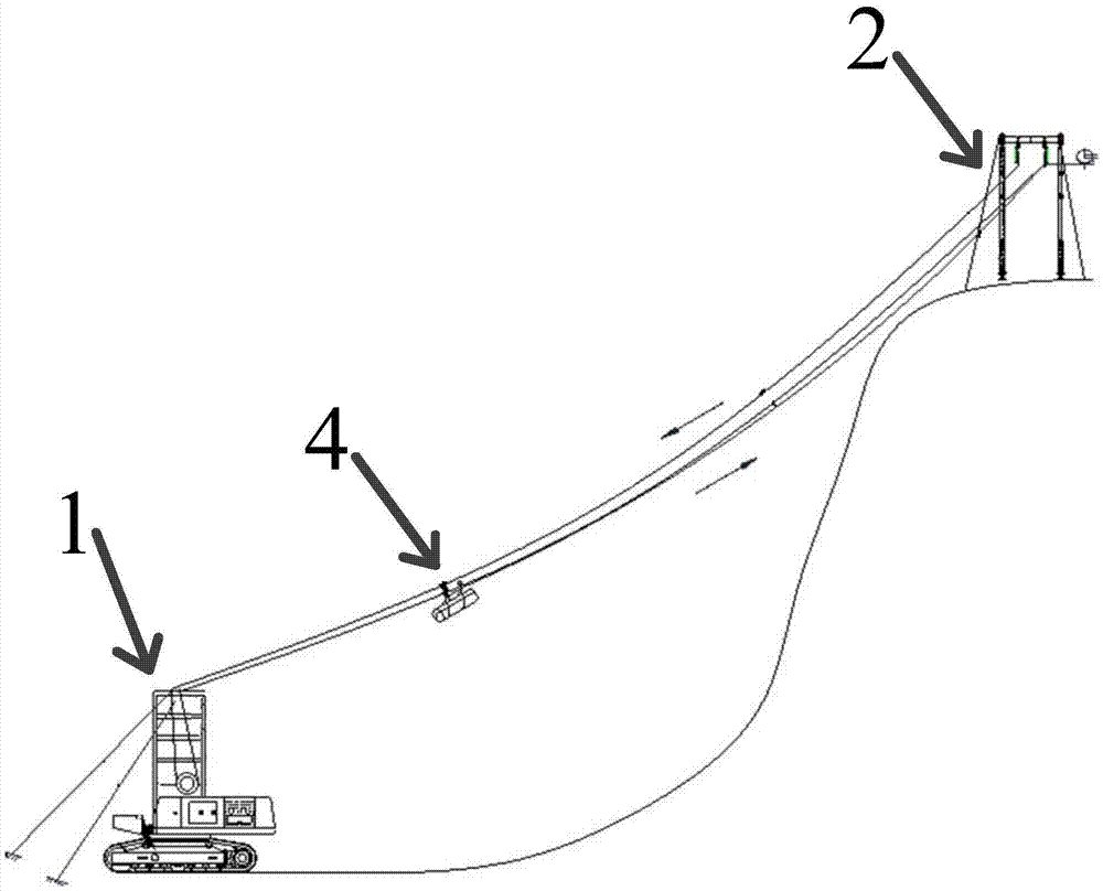 Carriage used for repairing power transmission line