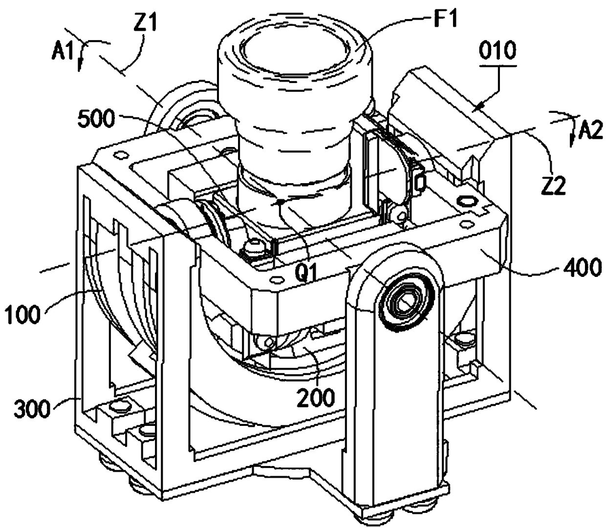 Two-axis and three-axis pan-tilts and shooting equipment thereof